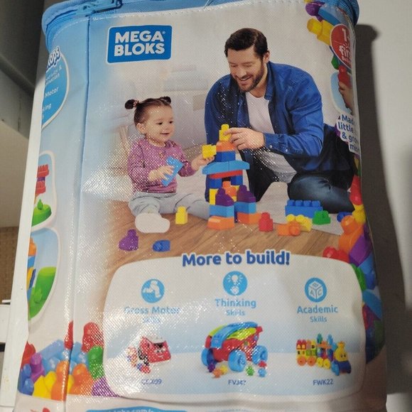 80 Piece Set Mega Bloks First Builders Big Building Block Bag - Picture 3 of 3